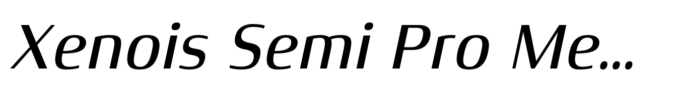 Xenois Semi Pro Medium Italic